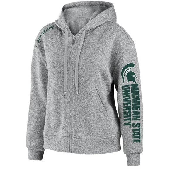NWT Michigan State Spartans Women's 2X Sweater - Gray - Wear by Erin Andrews - Picture 1 of 7